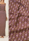 Дизайнерский шелк бордовый золотой узор барокко (GG-7979) фото 1