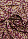 Дизайнерский шелк бордовый золотой узор барокко (GG-7979) фото 2