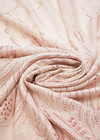 Органза купон вышивка светло-розовая с блестящими жемчужинами (DG-7936) фото 2