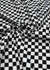 Хлопок шахматная клетка, шахматка, черно-белая клетка, в клетку фото 3