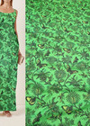 Батист хлопок зеленые бабочки фото 1