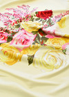 Атлас купон розы на желтом (DG-4146) фото 2