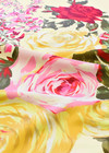 Атлас купон розы на желтом (DG-4146) фото 3