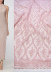 Кружево розовое вышивка пайетками (DG-7346) фото 1