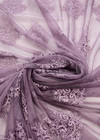 Вышивка цветы сиреневая сетка (FF-0256) фото 2