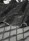 Органза купон вышивка черная с белыми цветами (DG-23001) фото 2