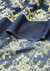 Джинс синий вышивка пайетками золотые цветы (DG-0949) фото 4