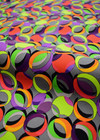 Хлопковый стрейчевый сатин разноцветный горох (DG-3856) фото 2
