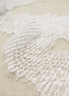 Гипюр плиссе белый цветами (DG-1960) фото 2