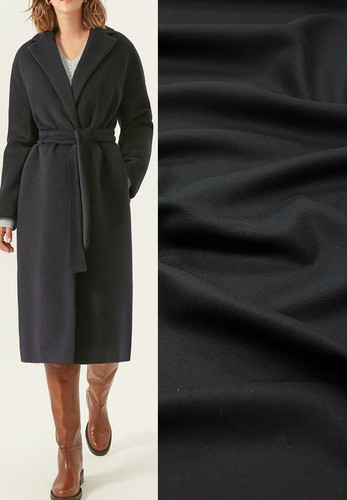 Пальтовое черное шерстяное сукно