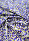 Хлопок холст узор майолика синий (DG-5076) фото 4