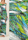 Трикотаж зеленый пальмы (DG-76301) фото 1