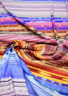 Искусственный шелк ткань радуга фото 3