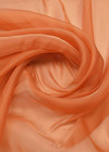 Органза натуральный шелк оранжевая фото 2