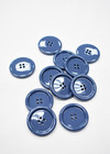 Дизайнерская пуговица голубая пластик на четыре прокола (GG-8390) фото 1