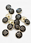Пуговица черная эмаль металл золото логотип Givenchy фото 1