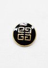 Пуговица черная эмаль металл золото логотип Givenchy фото 2