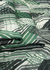Курточная стеганая ткань с утеплителем зеленая геометрия (DG-94001) фото 3