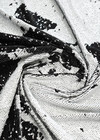 Пайетки двухсторонние черные с белым на трикотаже (DG-5579) фото 2