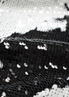 Пайетки двухсторонние черные с белым на трикотаже (DG-5579) фото 4