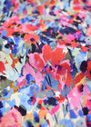 Дизайнерский лен рогожка акварельные цветы (DG-3396) фото 2