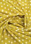 Крепдешин желтый в горошек (DG-9379) фото 2