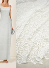 Свадебное кружево плиссе белое розы (DG-7607) фото 1