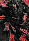 Панбархат красные розы на черном (DG-2337) фото 3