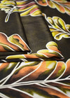 Шелк атласный стрейчевый коричневый желтые листья Gucci фото 3