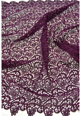 Кружево бордовое плетеное цветочный узор (DG-2911) фото 1