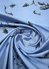 Жаккард вышивка птицы на голубом (DG-53301) фото 3