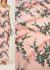 Крепдешин розовый мелкий цветочек (DG-4047) фото 1