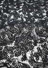 Кружево черное вышивка мелкими пайетками (DG-9447) фото 2