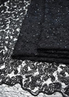Кружево черное вышивка мелкими пайетками (DG-9447) фото 3