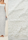 Кружево свадебное белое вышивка мелкими пайетками (DG-8447) фото 1