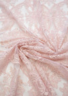 Кружево вышивка на сетке пайетками розовое цветы (DG-6447) фото 3