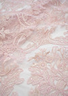 Кружево вышивка на сетке пайетками розовое цветы (DG-6447) фото 4