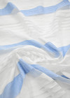 Вискоза органза белая голубая полоска фото 2