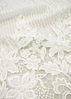Кружево свадебное белое вышивка цветочной каймой в полоску (DG-2557) фото 2