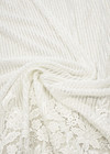 Кружево свадебное белое вышивка цветочной каймой в полоску (DG-2557) фото 4