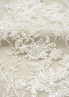 Кружево свадебное белое вышивка цветами бисер стеклярус пайетки (DG-3557) фото 4