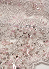 Кружево вышивка жемчужно-розовое с бисером и пайетками (DG-2257) фото 2