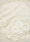 Свадебное кружево 3Д цветы молочно-белое (DG-4557) фото 4