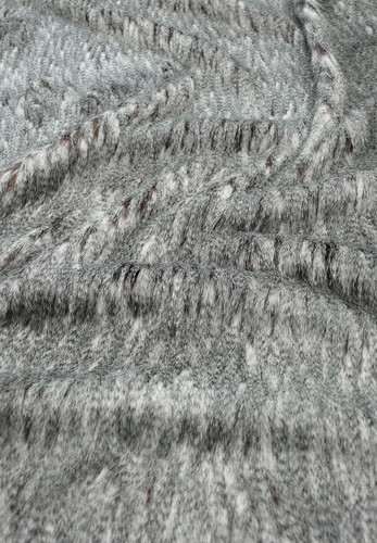 Мех серый длинный ворс лама (LV-37001)