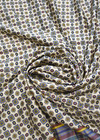 Атлас шелковый мелкий узор бордюр в клетку фото 3