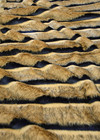 Меховая ткань бежевая в полоску (FF-47001) фото 1
