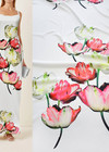 Дизайнерский креп купоном красные тюльпаны (DG-8377) фото 1