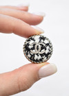 Пуговица серебристая с черно-белым твидом Chanel (p1078) фото 4