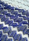 Трикотаж зигзаг белый с синим (DG-1599) фото 3