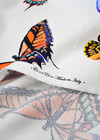Пике стрейч бабочки на белом (DG-7487) фото 4